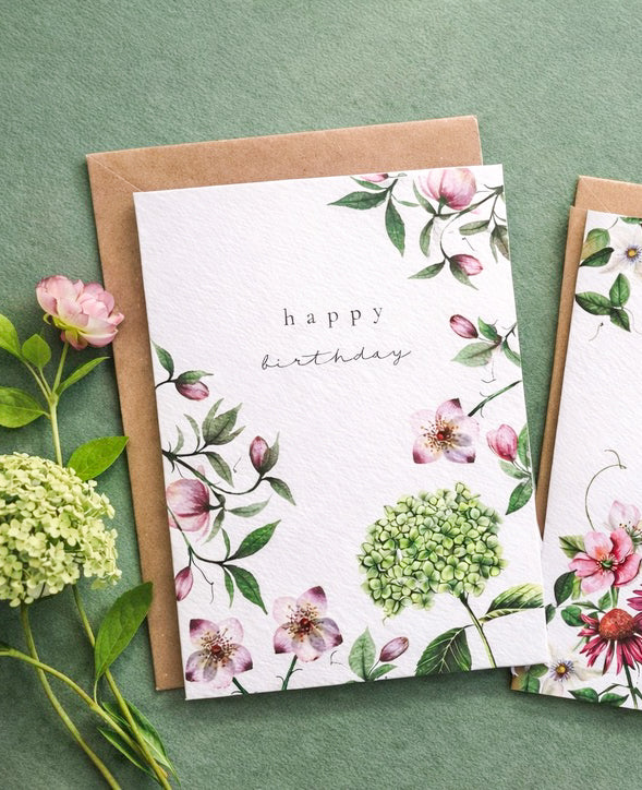 Happy Birthday Botanical Greetings Card