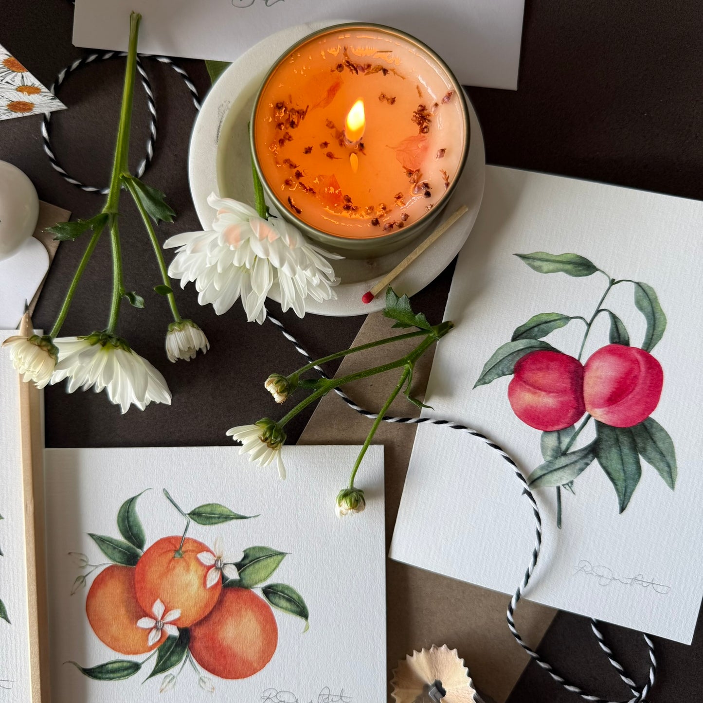 Orange Blossom Greetings Card