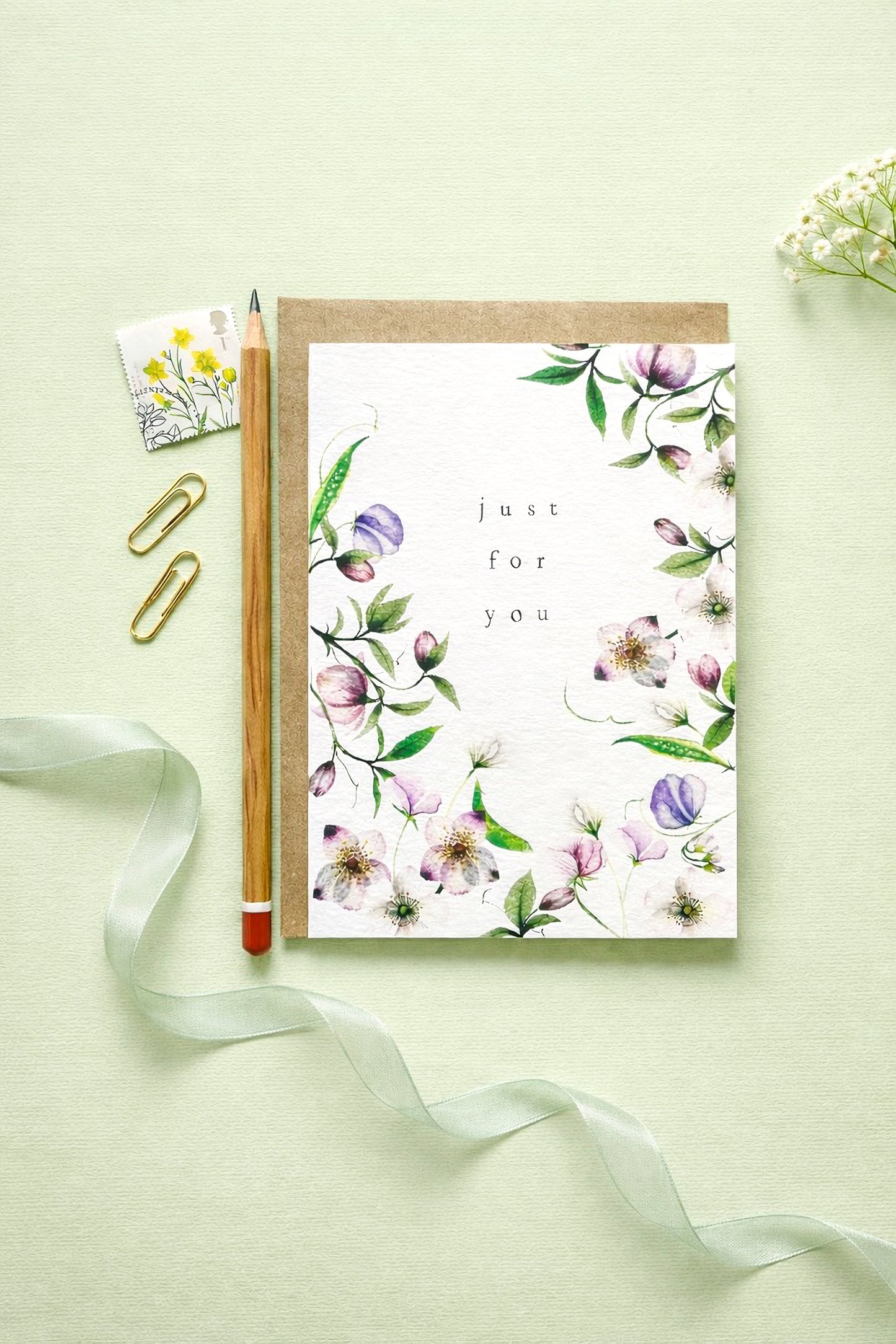 Just For You Floral Greetings Card