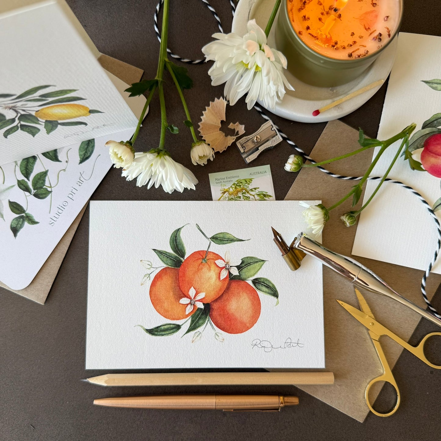 Orange Blossom Greetings Card