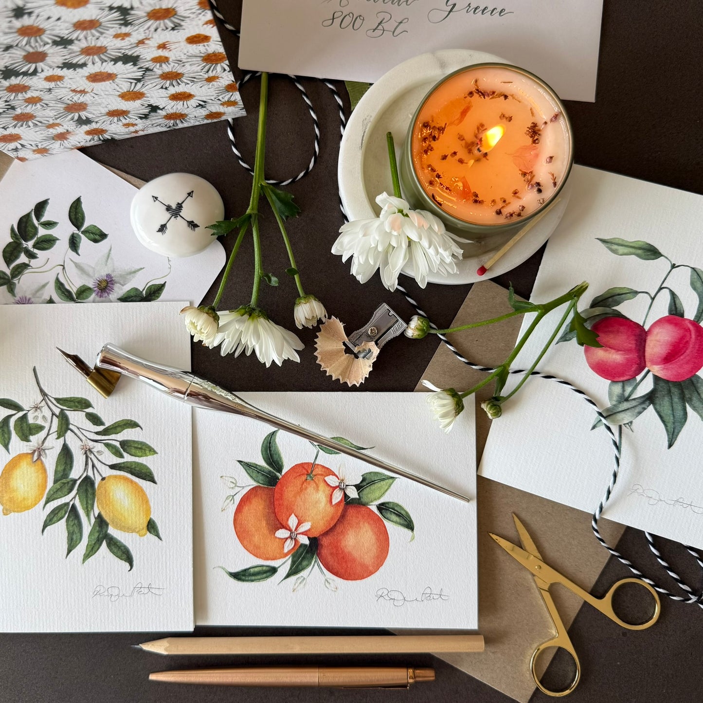 Orange Blossom Greetings Card