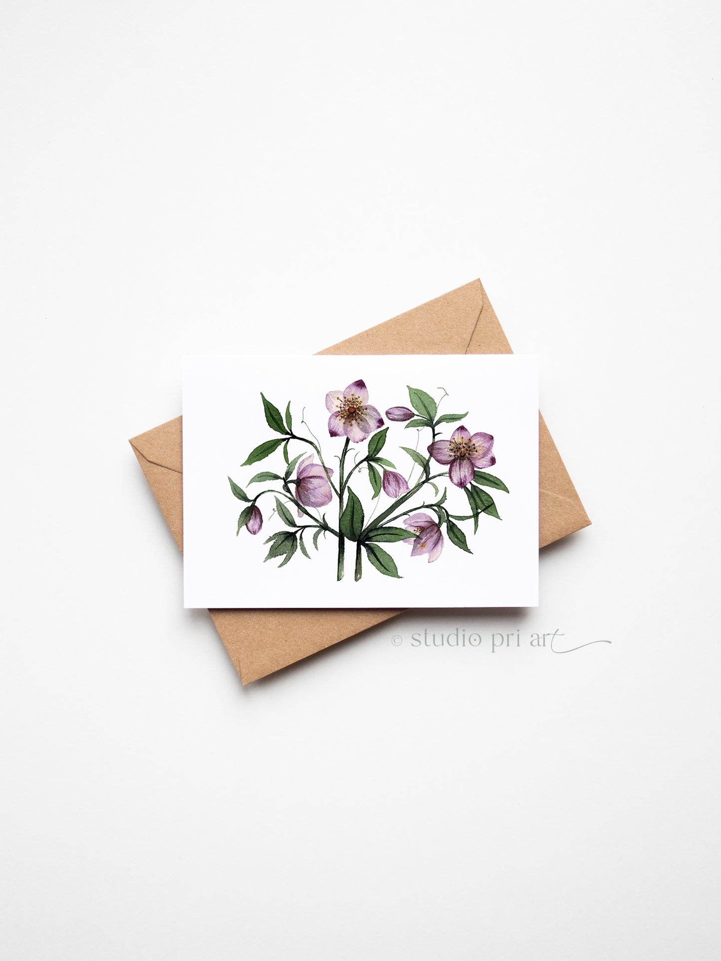 Hellebores Greetings Card
