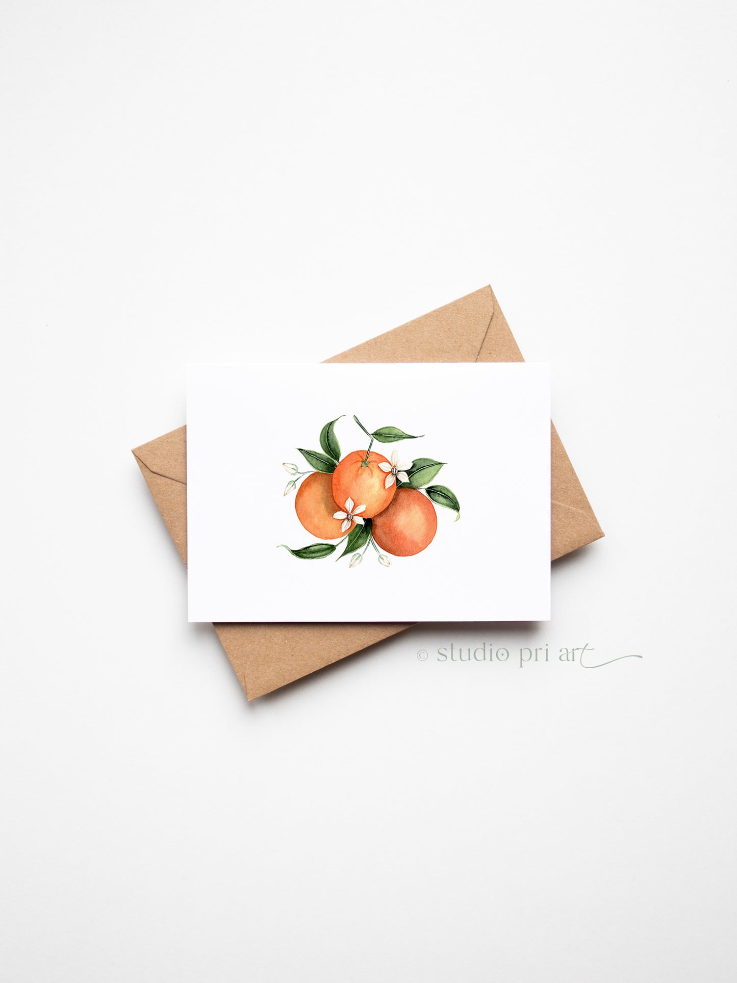 Orange Blossom Greetings Card