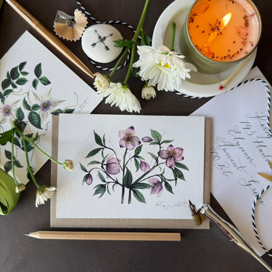 Hellebores Greetings Card