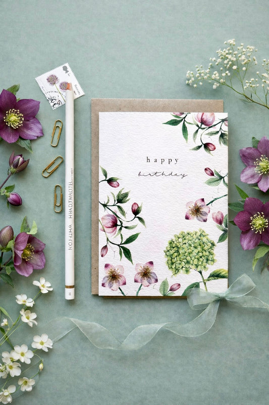 Happy Birthday Botanical Greetings Card