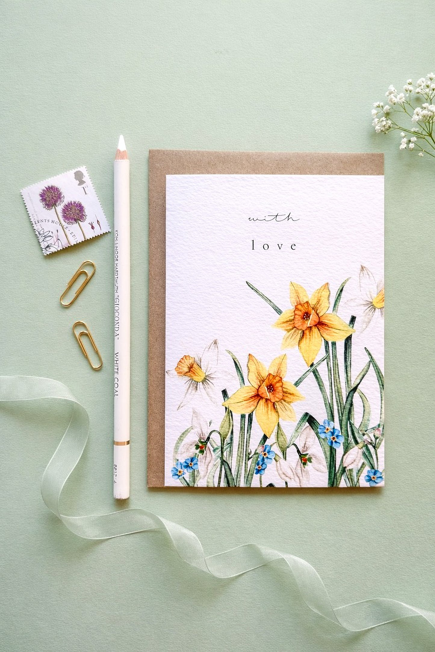 With Love Spring Floral Greetings Card