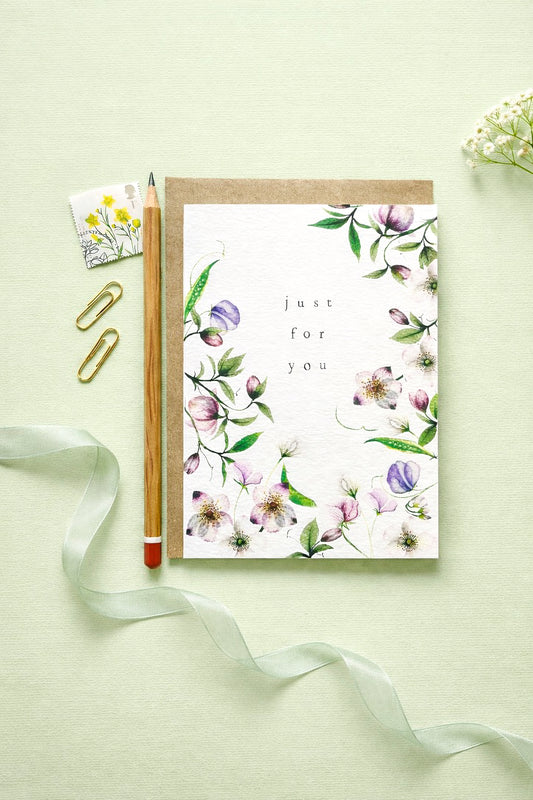 Just For You Floral Greetings Card