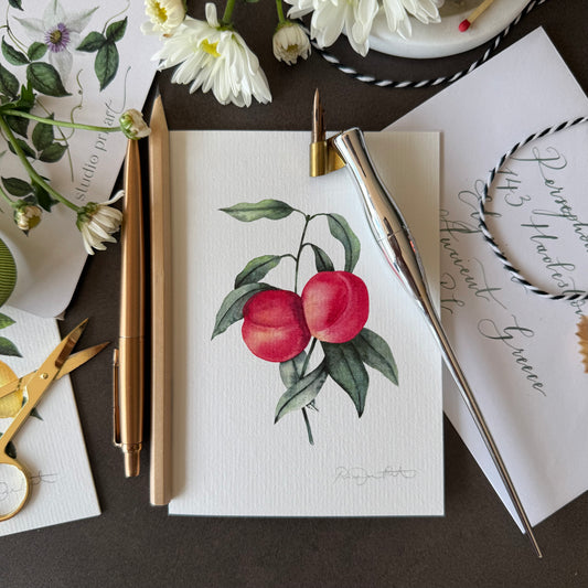 Vintage Peaches Greetings Card