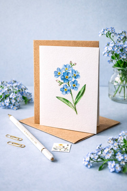Forget Me Not Floral Greetings Card