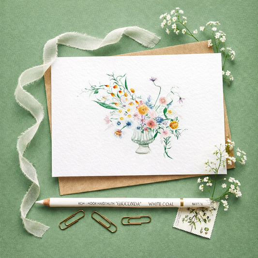 Floral Celebration Botanical Watercolour Greetings Card