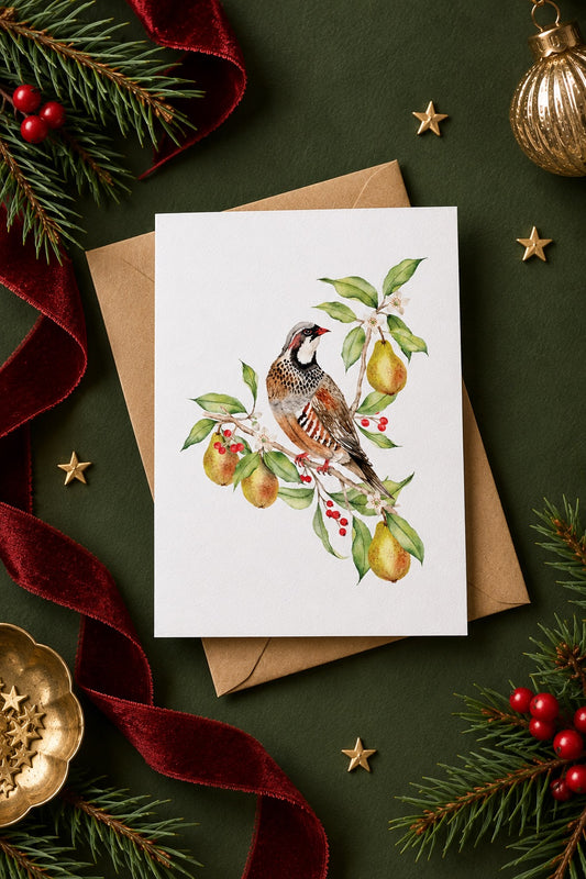 Partridge In A Pear Tree Christmas Card