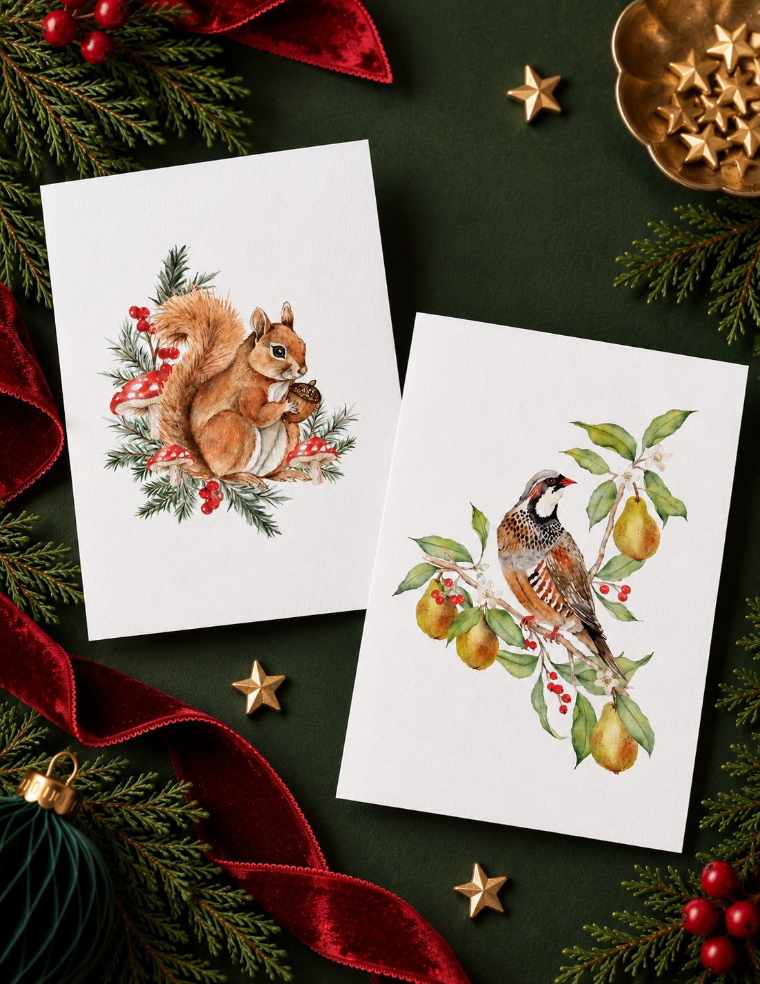 Partridge In A Pear Tree Christmas Card