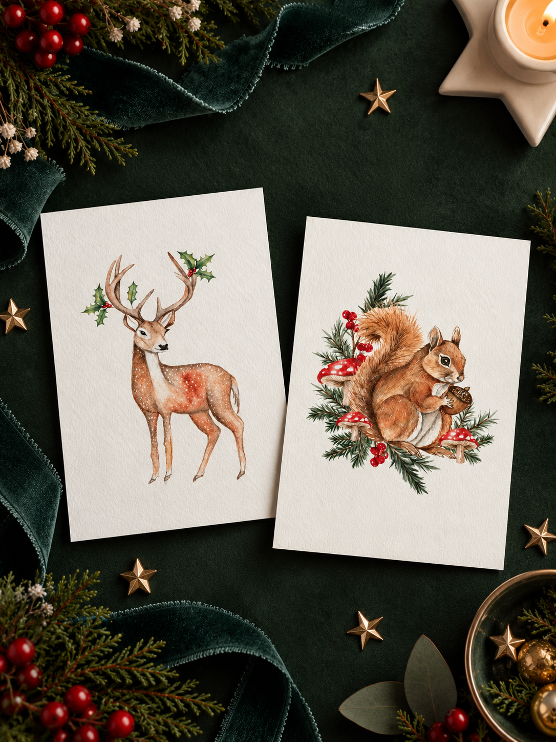 Deer Christmas Card