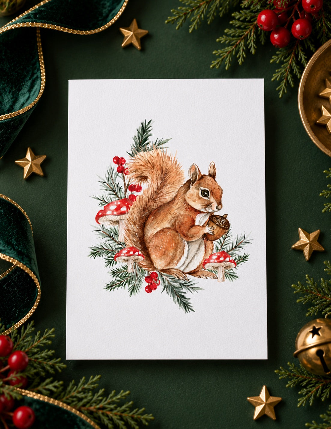 Squirrel Christmas Card