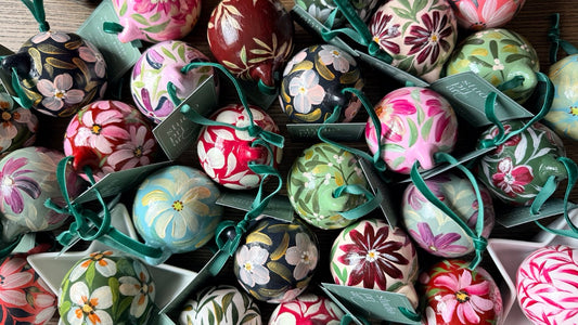 Hand-Painted Ceramic Baubles