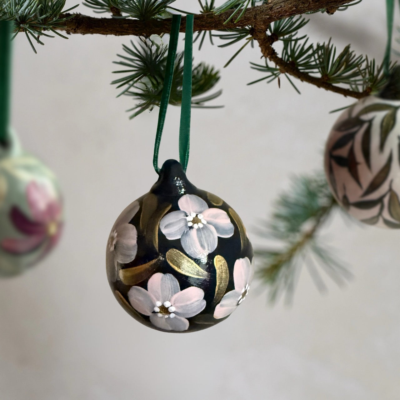 Hand-Painted Ceramic Baubles