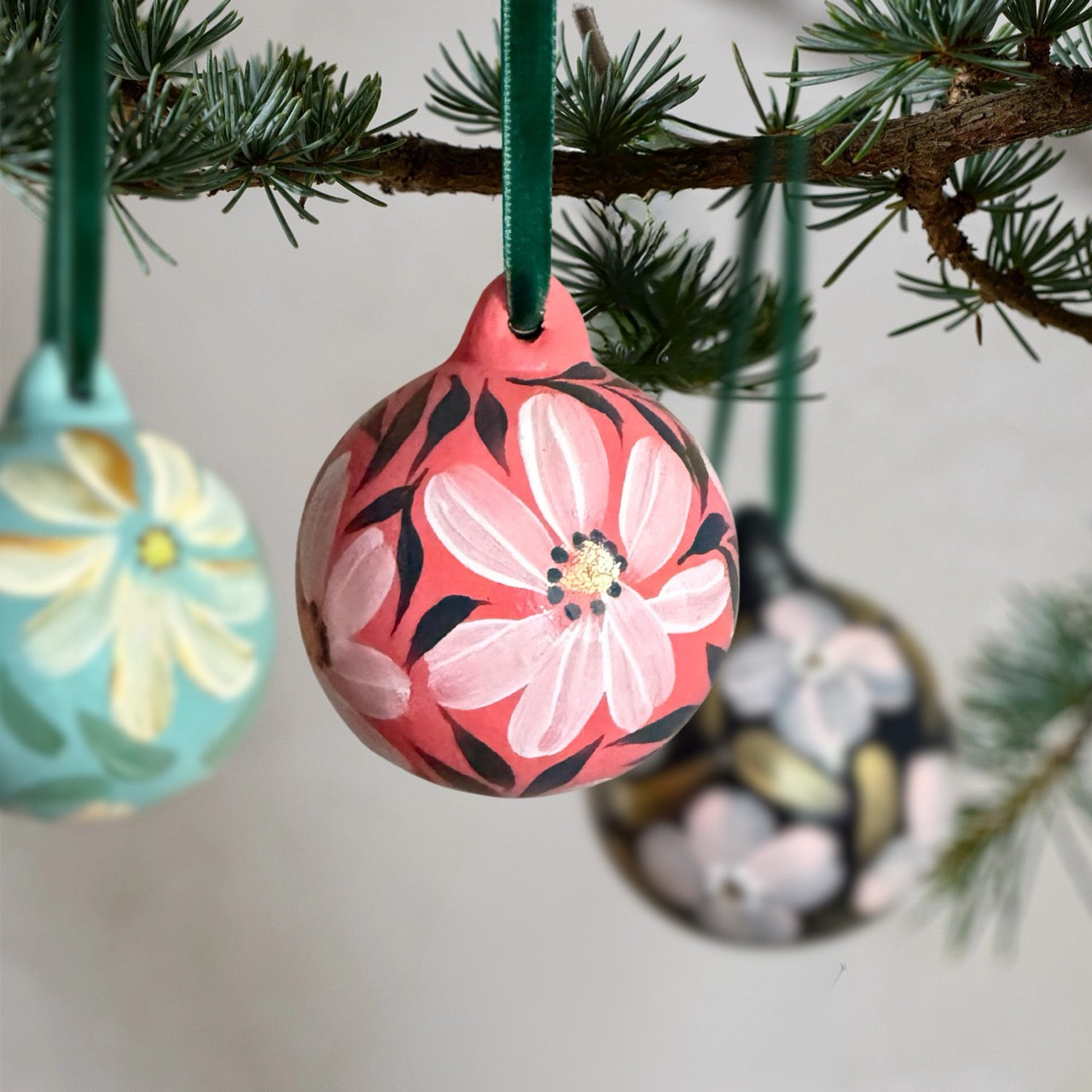 Hand-Painted Ceramic Baubles