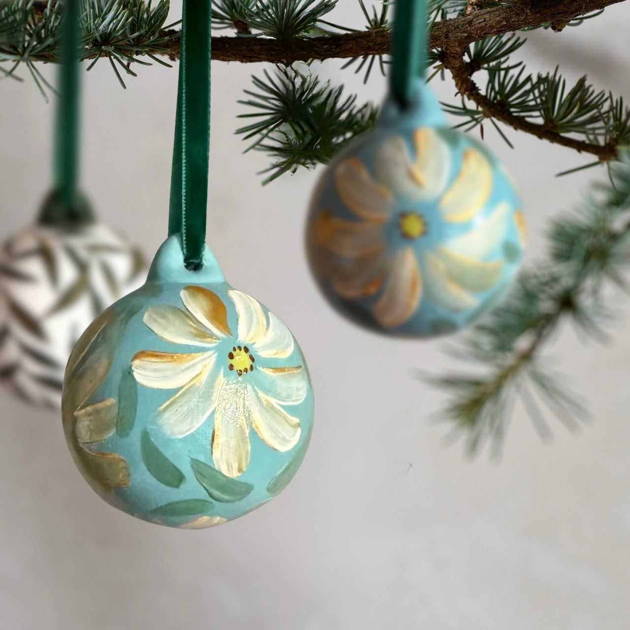 Hand-Painted Ceramic Baubles