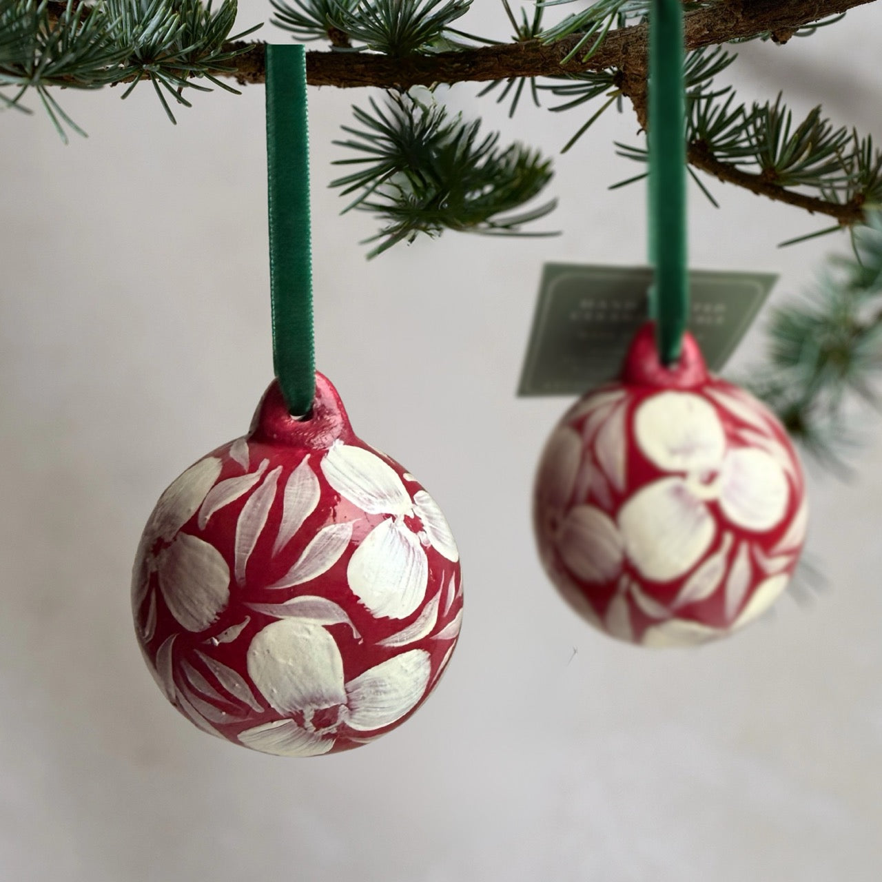 Hand-Painted Ceramic Baubles