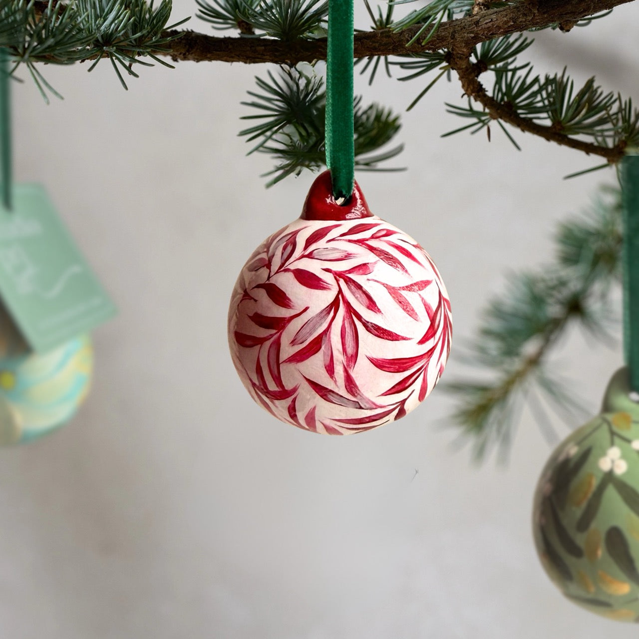 Hand-Painted Ceramic Baubles