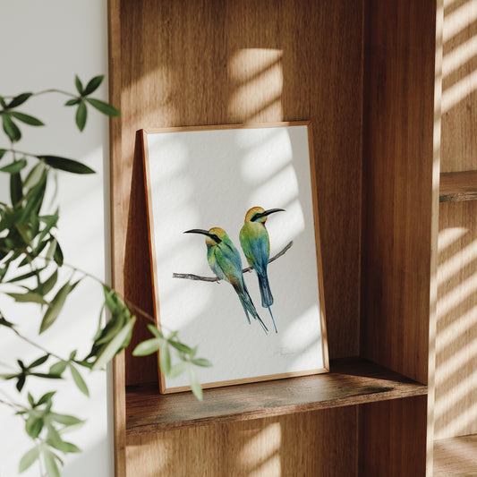 'Melissai' Rainbow Bee Eaters Fine Art Print