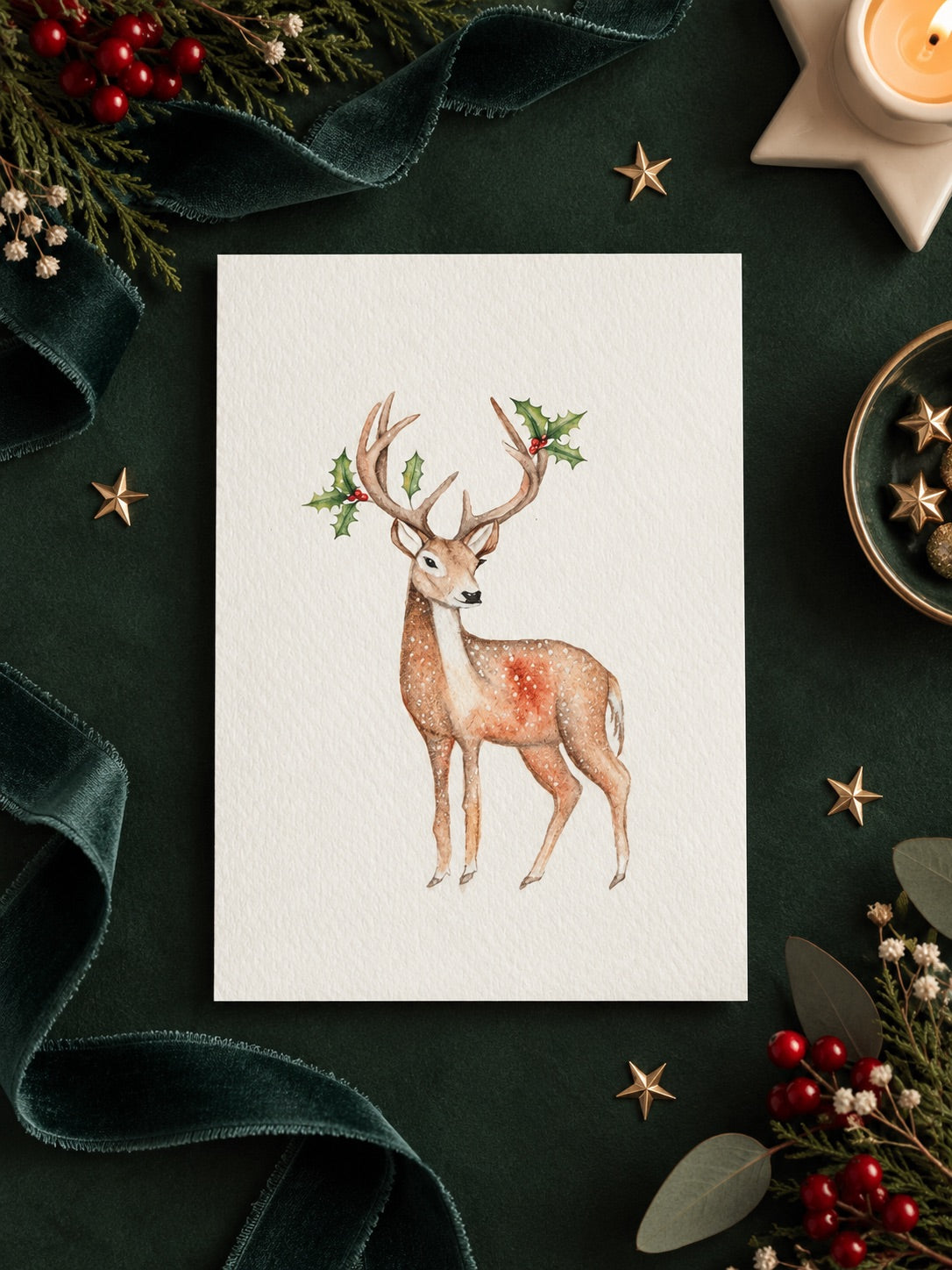 Deer Christmas Card