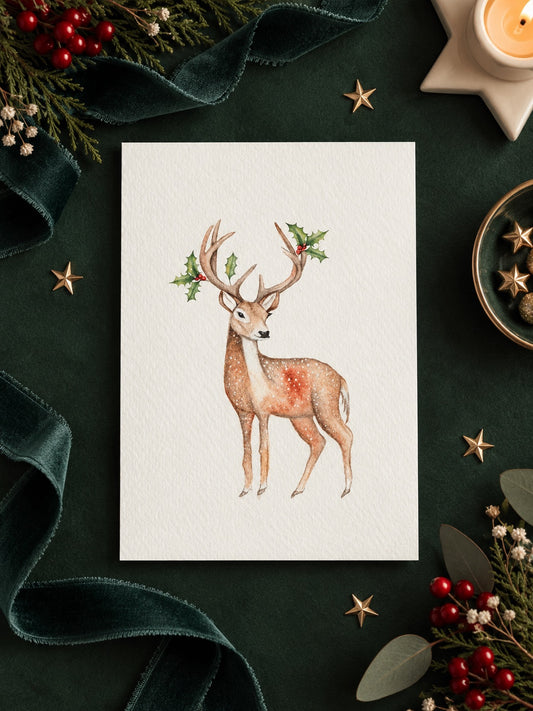 Deer Christmas Card